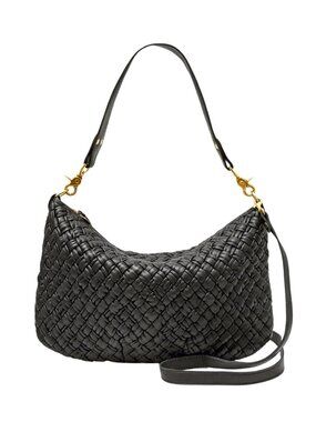Clare V. Moyen Black Leather Messenger Bag
